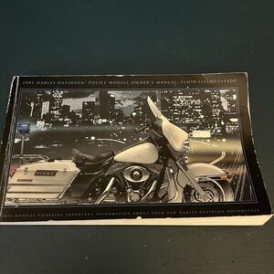 Harley Davidson Owners Manual 2001 Police Motorcycle Models FLHTP Operators